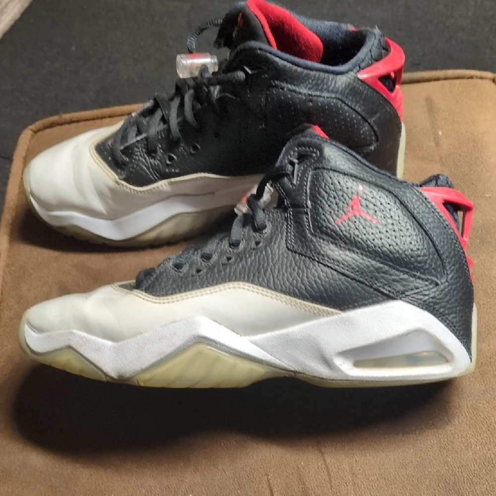 Jordan Kids Sneakers Black and White with Red Accents